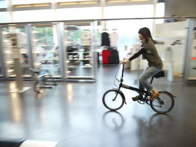 Designer Anya Hindmarch collaborates with Brompton to produce a stylish, foldable bicycle.